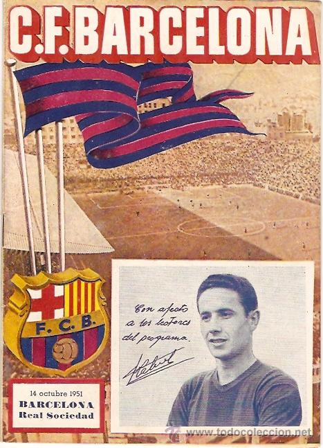 Sammelleidenschaft Sport: PROGRAMA OFICIAL PARTIDO C.F. BARCELONA REAL SOCIEDAD 1951
