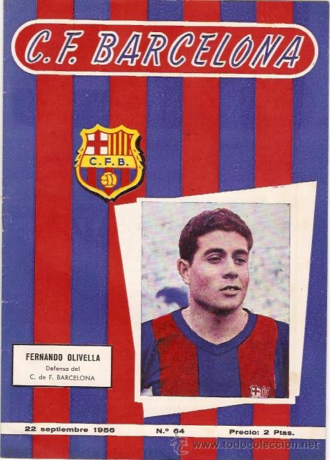 Collectionnisme sportif: PROGRAMA OFICIAL PARTIDO C.F. BARCELONA AT, MADRID 22-9-56