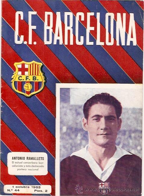 Collectionnisme sportif: PROGRAMA OFICIAL PARTIDO C.F. BARCELONA DEPORTIVO 1-10-55