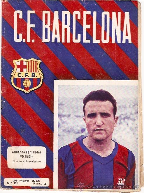 Collectionnisme sportif: PROGRAMA OFICIAL PARTIDO C.F. BARCELONA R.C.D. ESPA&Ntilde;OL 26-5-56