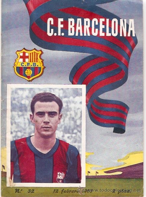 Collectionnisme sportif: PROGRAMA OFICIAL PARTIDO C.F. BARCELONA MALAGA C.F. 12-2-55