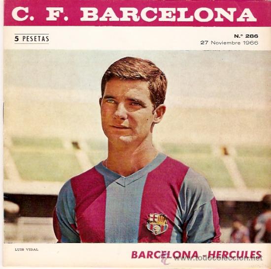 Collectionnisme sportif: PROGRAMA OFICIAL PARTIDO BARCELONA - HERCULES 27-11-66