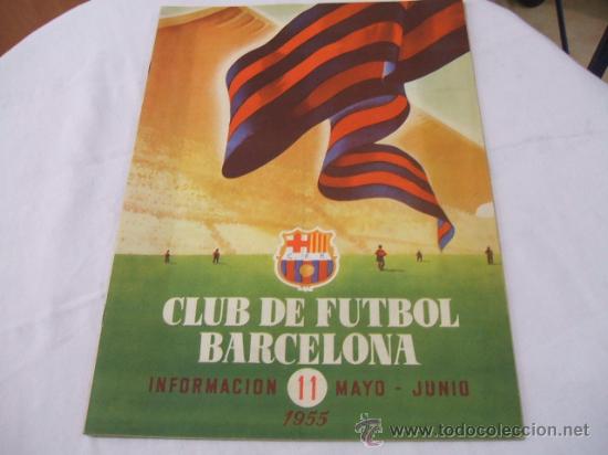 Sports collectibles: BOLETIN F.C. BARCELONA - MAYO-JUNIO 1955