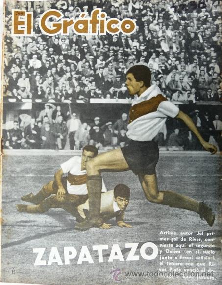 Coleccionismo deportivo: 1962 EL GRAFICO # 2238 ARTIME DELEM ERREA 60 PAG RIVER 3 VS BOCA 1 CICLISMO EN URUGUAY