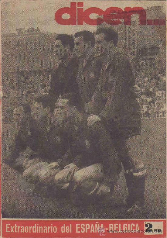 Collezionismo sportivo: Dicen - Extraordinario Espa&ntilde;a-B&eacute;lgica - 21 Marzo 1953