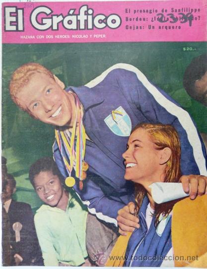 Coleccionismo deportivo: 1964 EL GRAFICO # 2339 NICOLAO & PEPER TOUR DE FRANCE NACIONAL VS INDEPENDIENTE LIBERTADORES