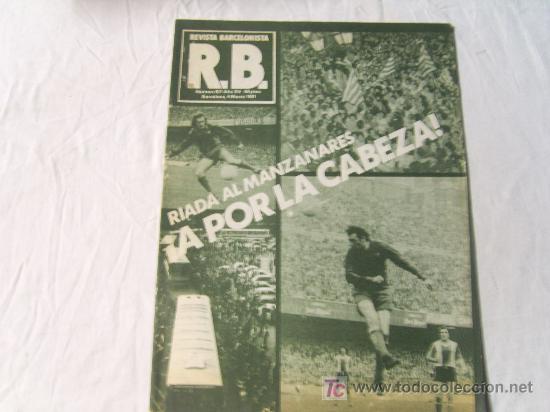 Sports collectibles: RB, REVISTA BARCELONISTA N&ordm; 831, MARZO 1981:JAIME FERRER,ESTELLA,ESTEBAN