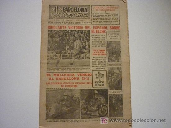 Coleccionismo deportivo: BARCELONA DEPORTIVA - 24 ABRIL 1961 - BRILLANTE VICTORIA DEL ESPA&Ntilde;OL.