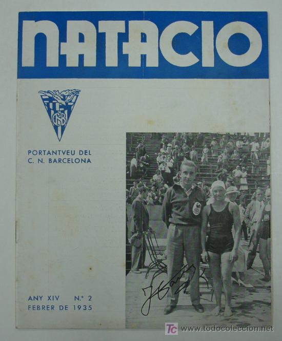 Collezionismo sportivo: REVISTA 'NATACI&Oacute;'. CLUB NATACI&Oacute; BARCELONA. ANY XIX, N&ordm; 2. FEBRER 1935. CON FOTOGRAF&Iacute;AS.