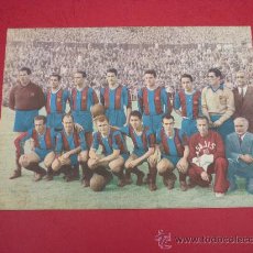Coleccionismo deportivo: C. F. BARCELONA -TEMPORADA 1952-53-CUATRO TITULOS CONSECUTIVOS -FICHAS DE LOS JUGADORES CON SU FIRMA. Lote 25830201