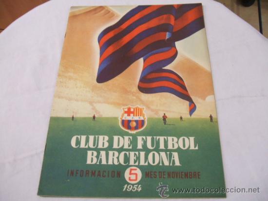Collezionismo sportivo: BOLETIN F.C. BARCELONA - NOVIEMBRE 1954