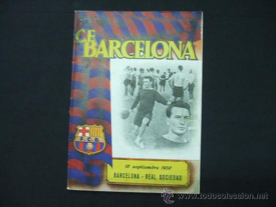Coleccionismo deportivo: BOLETIN - C.F. BARCELONA - 10 SEPTIEMBRE 1950 - BARCELONA - REAL SOCIEDAD