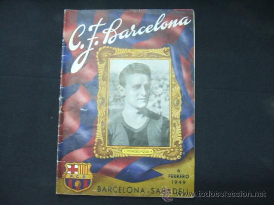 Colecionismo desportivo: BOLETIN - C.F. BARCELONA - 6 FEBRERO 1949 - BARCELONA - SABADELL - PORTADA GONZALVO III