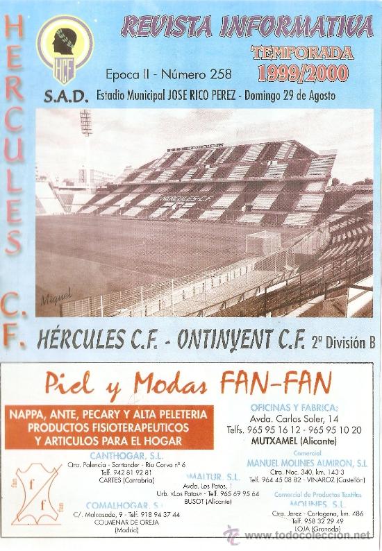 Sammelleidenschaft Sport: REVISTA HERCULES CF TEMPORADA 1999-00