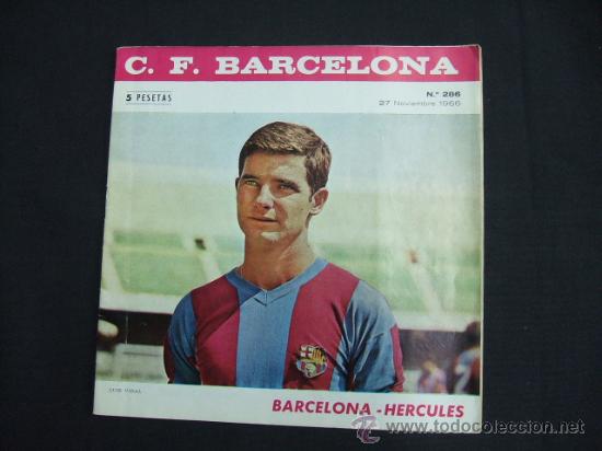Collezionismo sportivo: PROGRAMA OFICIAL C.F. BARCELONA -  BARCELONA - HERCULES  - 27 NOVIEMBRE 1966