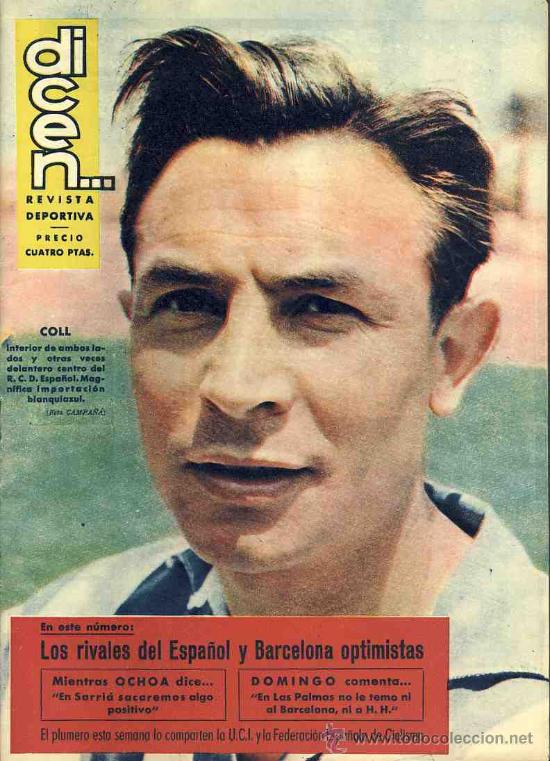 Coleccionismo deportivo: Revista DICEN 360 del 24-10-1959: COLL del Reial Club Esportiu Espanyol