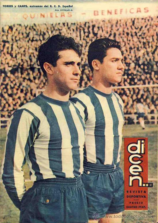 Coleccionismo deportivo: Revista DICEN num.350 del 15-8-1959: TORRES Y CAMPS Reial Club Esportiu Espanyol