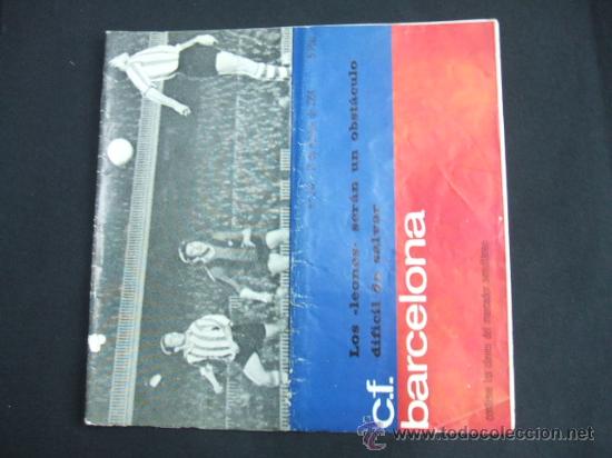 Sports collectibles: BOLETIN C.F. BARCELONA - PORTADA ZABALLA  - BARCELONA - AT. BILBAO - 16 OCTUBRE 1964