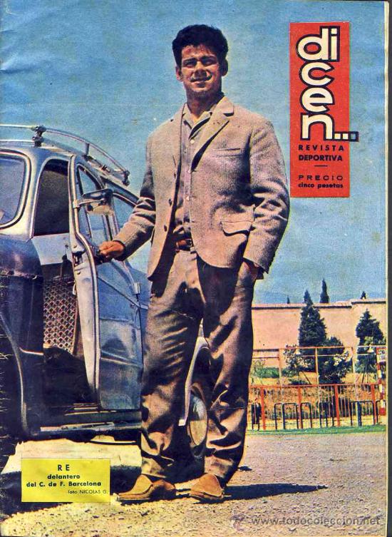 Collezionismo sportivo: Revista DICEN num. 602 del 28-8-1964: jugador RE Futbol Club Barcelona Bar&ccedil;a