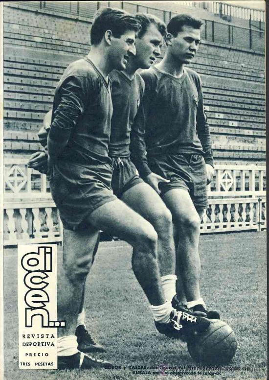 Collezionismo sportivo: Revista DICEN num. 258 del 5-10-1957: CZIBOR, KULALA Y KASZAS del Futbol Club Barcelona Bar&ccedil;a