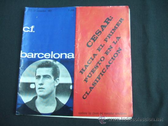 Sports collectibles: PROGRAMA OFICIAL C.F. BARCELONA - 17 NOVIEMBRE 1963 - BARCELONA - OVIEDO