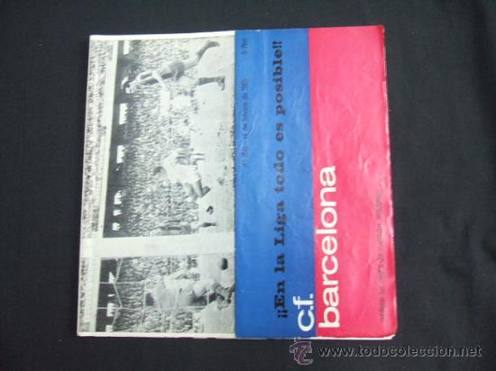Sports collectibles: PROGRAMA OFICIAL C.F. BARCELONA - 14 FEBRERO 1965 - BARCELONA - SEVILLA