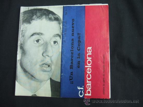 Sports collectibles: PROGRAMA OFICIAL C.F. BARCELONA - 15 MAYO 1965 - BARCELONA - SANTANDER
