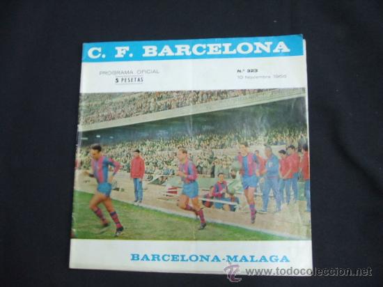 Coleccionismo deportivo: PROGRAMA OFICIAL C.F. BARCELONA - 10 NOVIEMBRE 1968 - BARCELONA - MALAGA