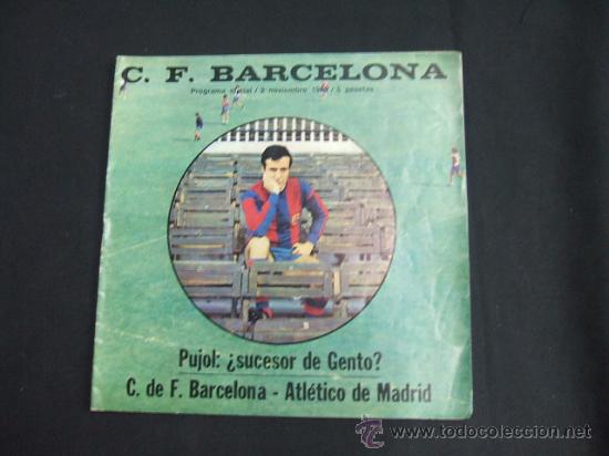 Coleccionismo deportivo: PROGRAMA OFICIAL C.F. BARCELONA - 2 NOVIEMBRE 1969 - BARCELONA - ATLETICO DE MADRID