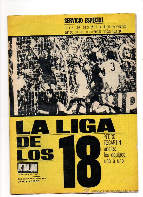 Sammelleidenschaft Sport: (M-ALB) LA ACTUALIDAD - LA LIGA DE LOS 18 1971, GUIA DE ORO DEL FUTBOL ESPA&Ntilde;OL ANTE LA TEMPORADA
