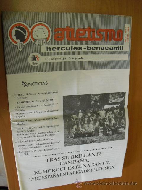Coleccionismo deportivo: hercules benacantil 1984, 16 paginas