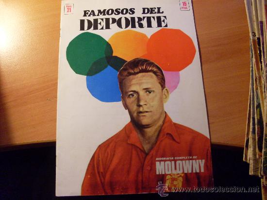Sports collectibles: FAMOSOS DEL DEPORTE N&ordm; 21 ( BIOGRAFIA MOLOWNY REAL MADRID ) (COB29)