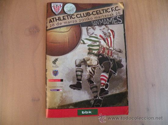 Coleccionismo deportivo: RARE MATCH PROGRAMME ATHLETIC BILBAO CELTIC GLASGOW 2011 SAN MAMES FOOTBALL SCOTLAND FUTBOL VIZCAYA