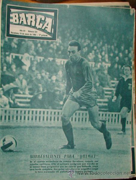 Sports collectibles: REVISTA BAR&Ccedil;A A&Ntilde;O XII N&ordm; 531 A&Ntilde;O 1966 QUIMET  OLIVELLA VERGES PUJOL ELADIO CANTERA SAUDES VENTA DE L