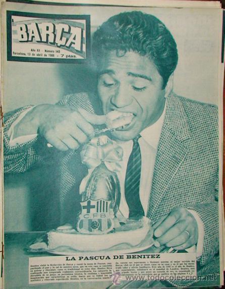 Sports collectibles: REVISTA BAR&Ccedil;A A&Ntilde;O XII N&ordm; 543 A&Ntilde;O 1966 LA PASCUA DE BENITEZ RODRI DEFENSA AZULGRANA MULLER  EL BARCEL