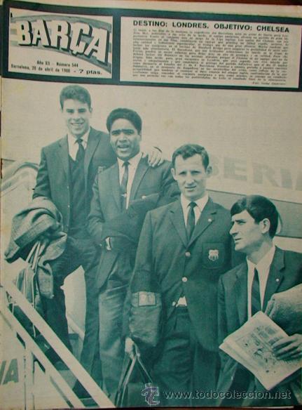 Sports collectibles: REVISTA BAR&Ccedil;A A&Ntilde;O XII N&ordm; 544 A&Ntilde;O 1966 LONDRES CHELSEA