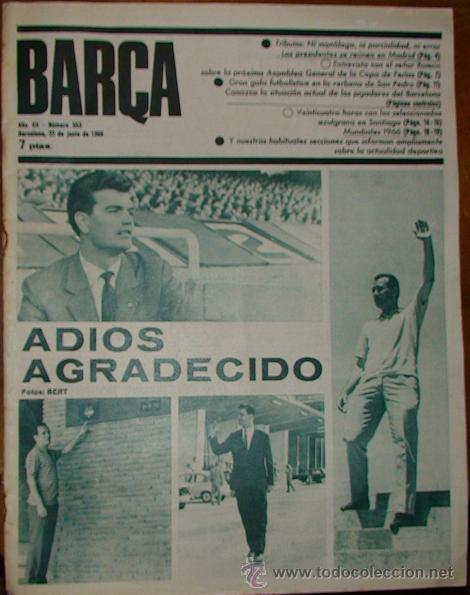 Sammelleidenschaft Sport: REVISTA BAR&Ccedil;A A&Ntilde;O XII N&ordm; 553 A&Ntilde;O 1966 ADIOS AGRADECIDO  MEJICO SE PREPARA PARA EL MUNDIAL 1970