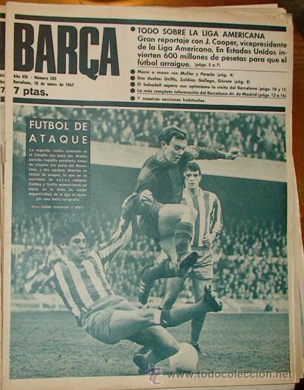 Sammelleidenschaft Sport: REVISTA BAR&Ccedil;A A&Ntilde;O XIII N&ordm; 583 A&Ntilde;O 1967 BARCELONA 3 AT MADRID 2