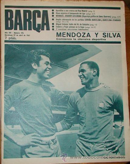 Sammelleidenschaft Sport: REVISTA BAR&Ccedil;A A&Ntilde;O XIII N&ordm; 596 A&Ntilde;O 1967 MENDOZA Y SILVA