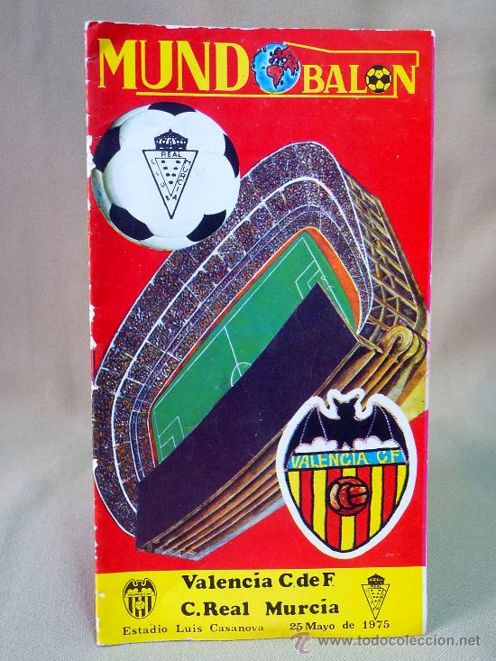 Coleccionismo deportivo: REVISTA, MUNDOBALON, MUNDO BALON, REAL MURCIA, VALENCIA, 1975, LIGA, 1&ordm; DIVISION, N&ordm; 8