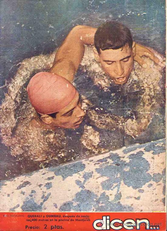 Coleccionismo deportivo: Revista DICEN num. 98: Natacion: QUERALT y GUMBAU