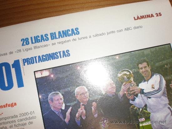 Coleccionismo deportivo: LIGAS BLANCAS,AUTOADHESIVAS,REAL MADRID