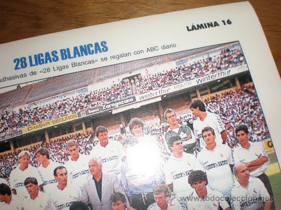Coleccionismo deportivo: LIGAS BLANCAS,AUTOADHESIVAS,REAL MADRID