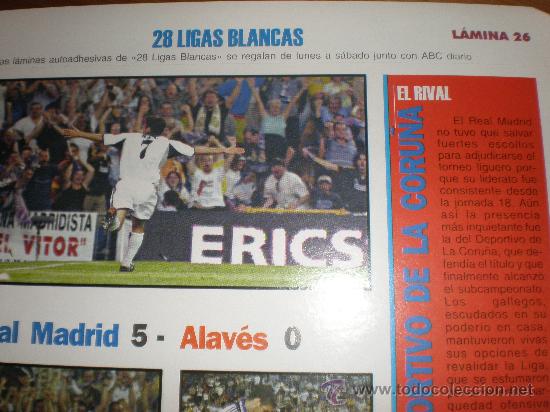 Coleccionismo deportivo: LIGAS BLANCAS,AUTOADHESIVAS,REAL MADRID