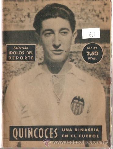 Sports collectibles: COLECCION IDOLOS DEL DEPORTE N&ordm; 37 QUINCOCES
