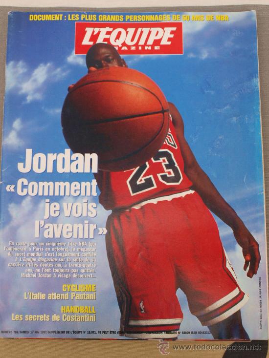 Coleccionismo deportivo: REVISTA L&acute;EQUIPE MAGAZINE MICHAEL JORDAN MAYO 1997