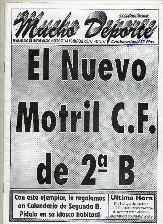Sammelleidenschaft Sport: REVISTA MUCHO DEPORTE . SEMANARIO DE INFORMACION DEPORTIVA DE MOTRIL Y COMARCA . AGOSTO DE 1997