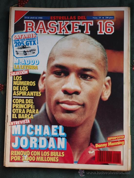 Coleccionismo deportivo: REVISTA BALONCESTO BASKET 16 N&ordm; 29 ABRIL 1988 MICHAEL JORDAN RENOVO CON BULLS POR 3000 MILLONES