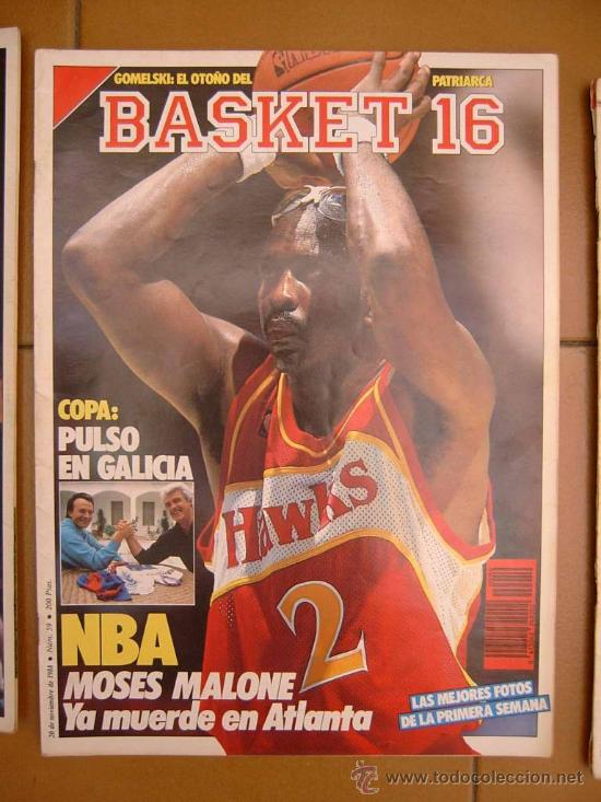 Coleccionismo deportivo: REVISTA BALONCESTO BASKET 16 N&ordm; 59 NOVIEMBRE 1988 MOSES MALONE