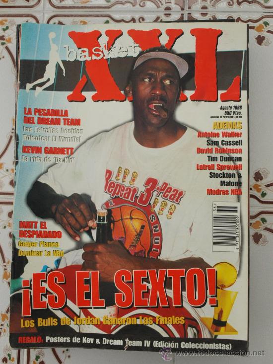 Coleccionismo deportivo: REVISTA BALONCESTO XXL BASKET 36 AGOSTO 1998 NBA MICHAEL JORDAN SEXTO ANILLO CON CHICAGO BULLS